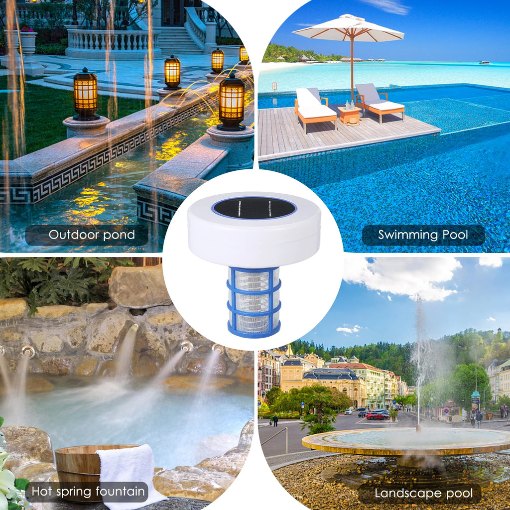 Solar Pool Purifier Chlorine-Free Water Processor Solar Pool-Ionizer Water Algae Inhibition Tools Swimming Pool Cleaning Tools