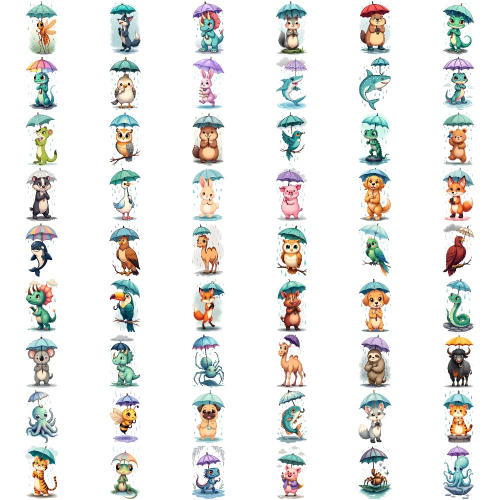 54pcs Temporary Tattoo Cartoon Axolotl Waterproof Long-lasting Body Stickers Cute Axolotl Cartoon For Arms