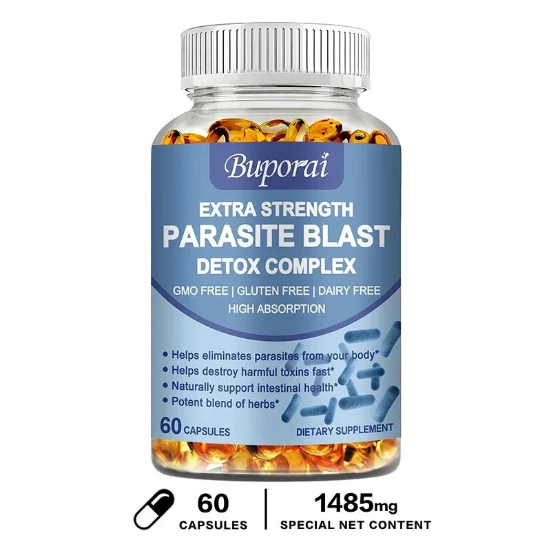 Parasite Blast Detox Complex - Eliminate Parasites, Cleanse The Intestines, and Improve Digestion