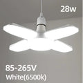 E27 Fan Shape Foldable 28W LED Bulb AC220V/110V Deformation for Home Ceiling Lights Warehouse and Garage White Light 6500K Bulb