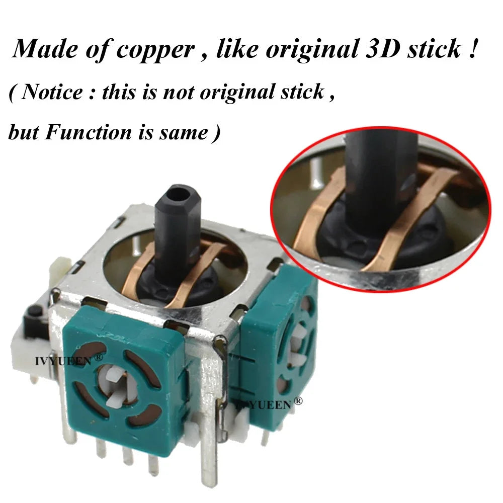 IVYUEEN 2 Sets 3D Analog Stick Sensor Potentiometers and Thumb Sticks Thumbsticks Cap Cover for Xbox 360 Controller Repair Parts
