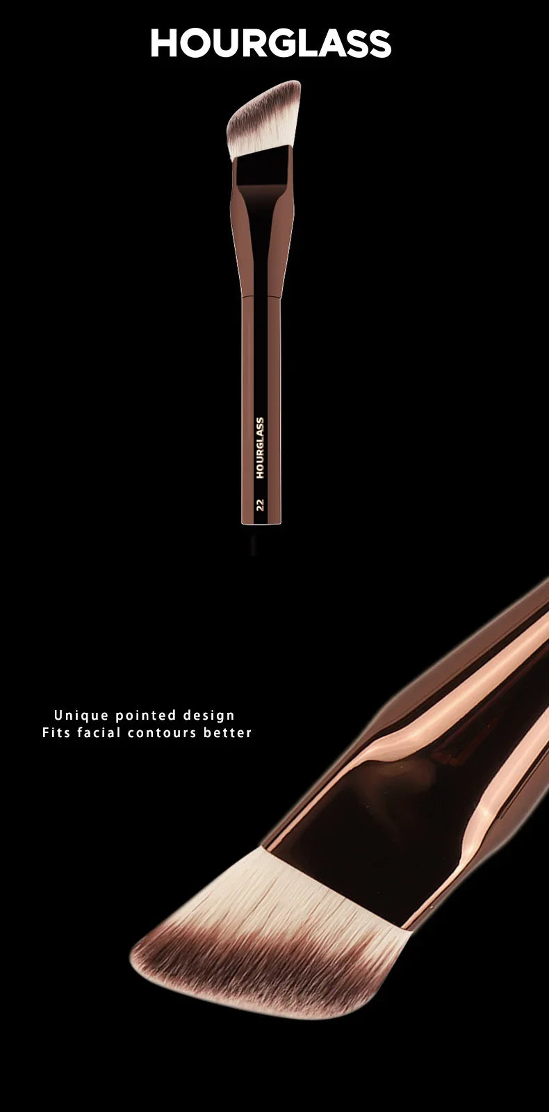HOURGLASS Angled Liquid Foundation Brushes Foundation Cream Brush Blush Brush Base Make Up Tool-022