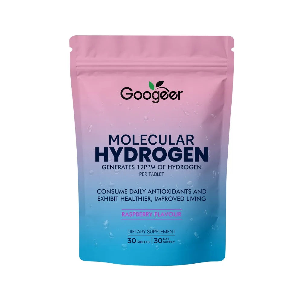 Molecular Hydrogen Tablets 12PPM Raspberry Flavor Magnesium Effervescent Supplement Antioxidant Daily Wellness Support 30Tablets