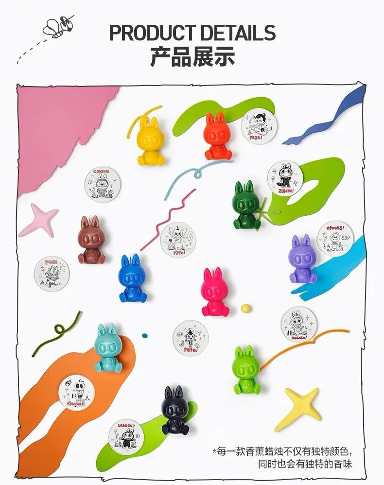 Genuine POP MART THE MONSTERS 10th Anniversary LABUBU Aromatherapy Candle Blind Box Gift
