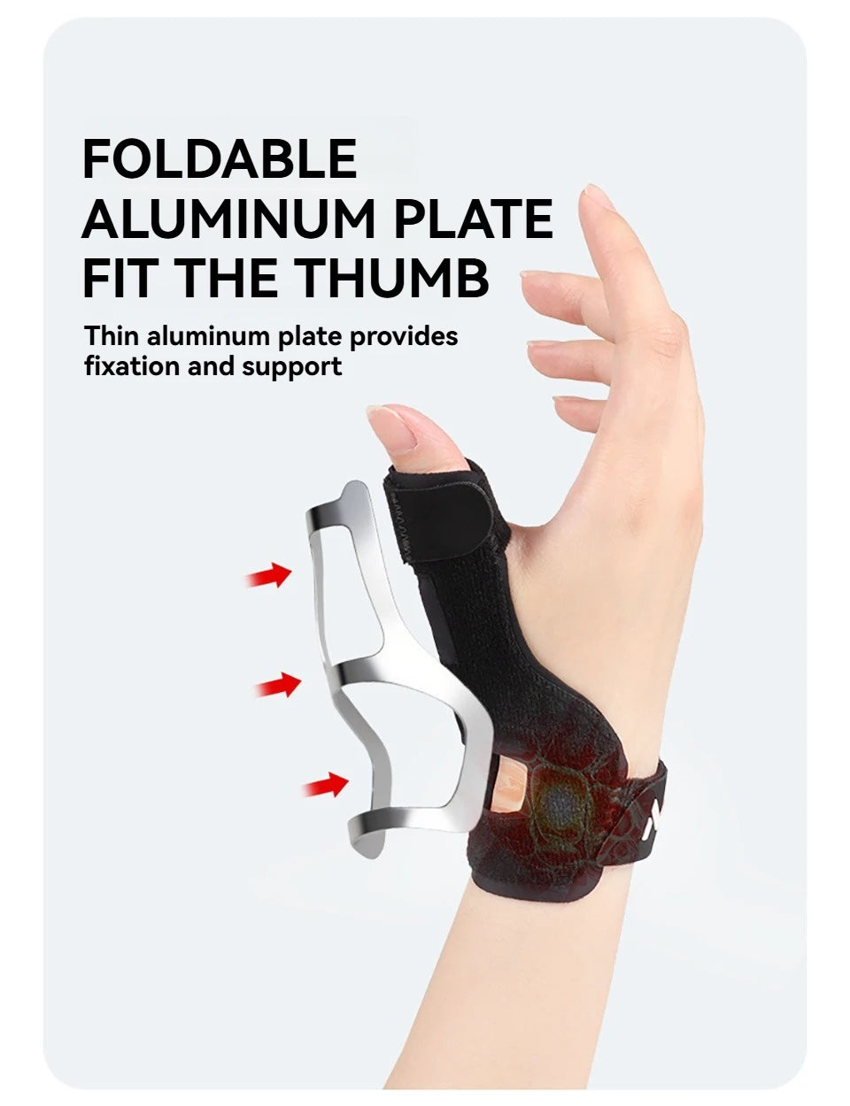 1Pcs Breathable Wrist Support Thin And Light Aluminum Plate Fixed Thumb Tendon Sheath Wrist Guard Double Binding Straps Unisex