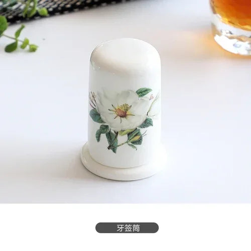 Bone China Dinnerware, Household Ceramic Rice Bowl, Deep Dishes, Soup Pots, Steak Flat Plate, Delicate Floral Tableware