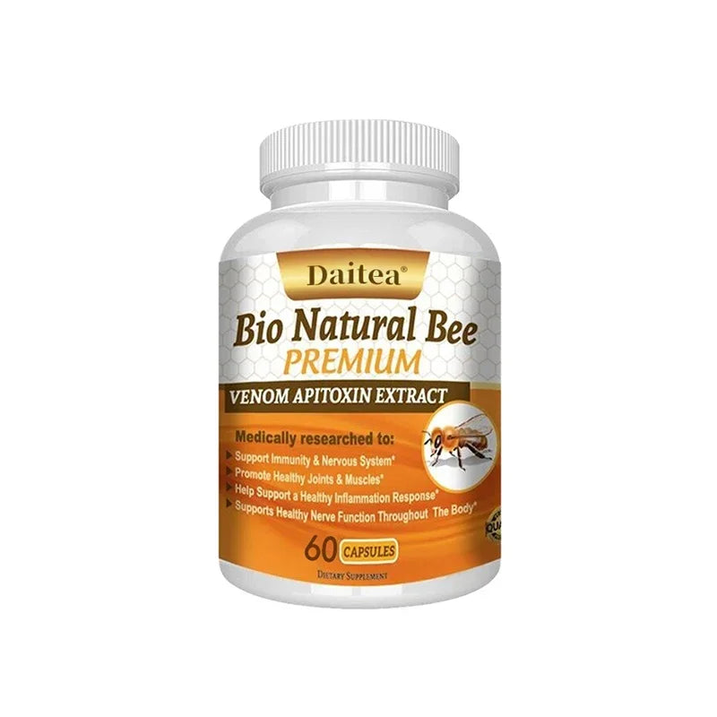 Natural BEE Venom Capsule for Immunity and Anti-oxidation - 120 Capsules - Non-GMO