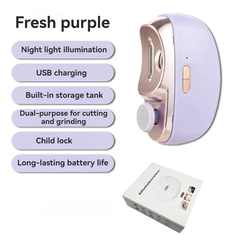 2-in-1 Fully Automatic Nail Polisher And Clipper Portable Trimming And Polishing Tool for Easy Nail Care