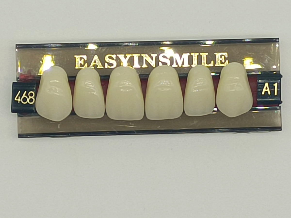 84/96PCS Dental Resin Teeth Acrylic Synthetic Denture A1 A2 A3 Shade 2-Layer Acrylic Denture Education Model Upper/Lower A1-D4