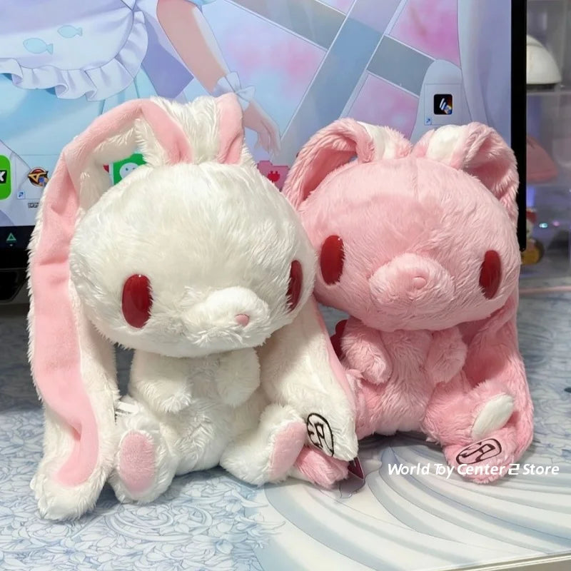 Kawaii Gloomy Bear Rabbit Pink White Japanese Cute Basic Sitting Posture Doll Long-Eared Rabbit Decoration Toy Peripheral Gifts