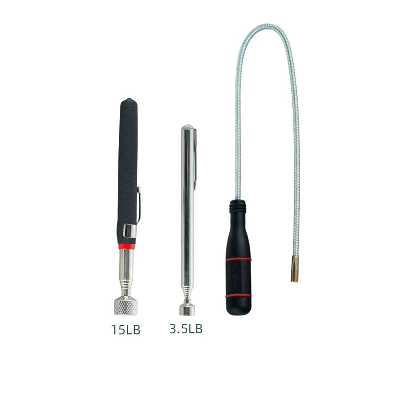 Flexible Magnetic Pickup Tool Extendable Magnetic Handheld Stick with Non-Slip Handle Retrieval Tools for Pick-up Screws Nuts