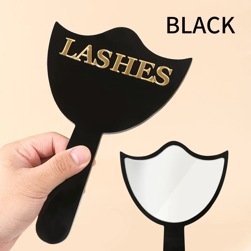 Professional Eyelash Extension Mirror - High Definition Glass, with Handle for Precision Lashing & Makeup