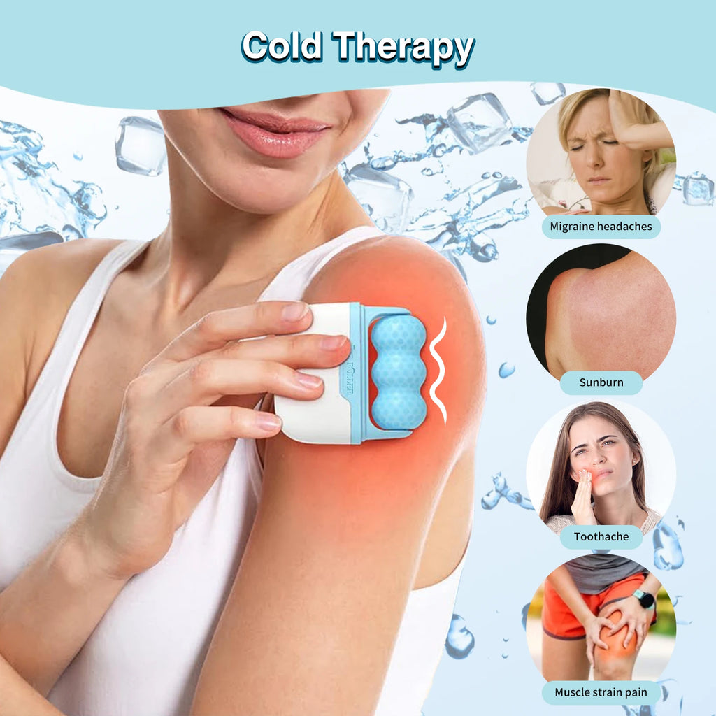 Hello Face Ice Roller S30 Facial Massage Reusable 2 Shape Heads Freezable Ice Massager Lifting Tools