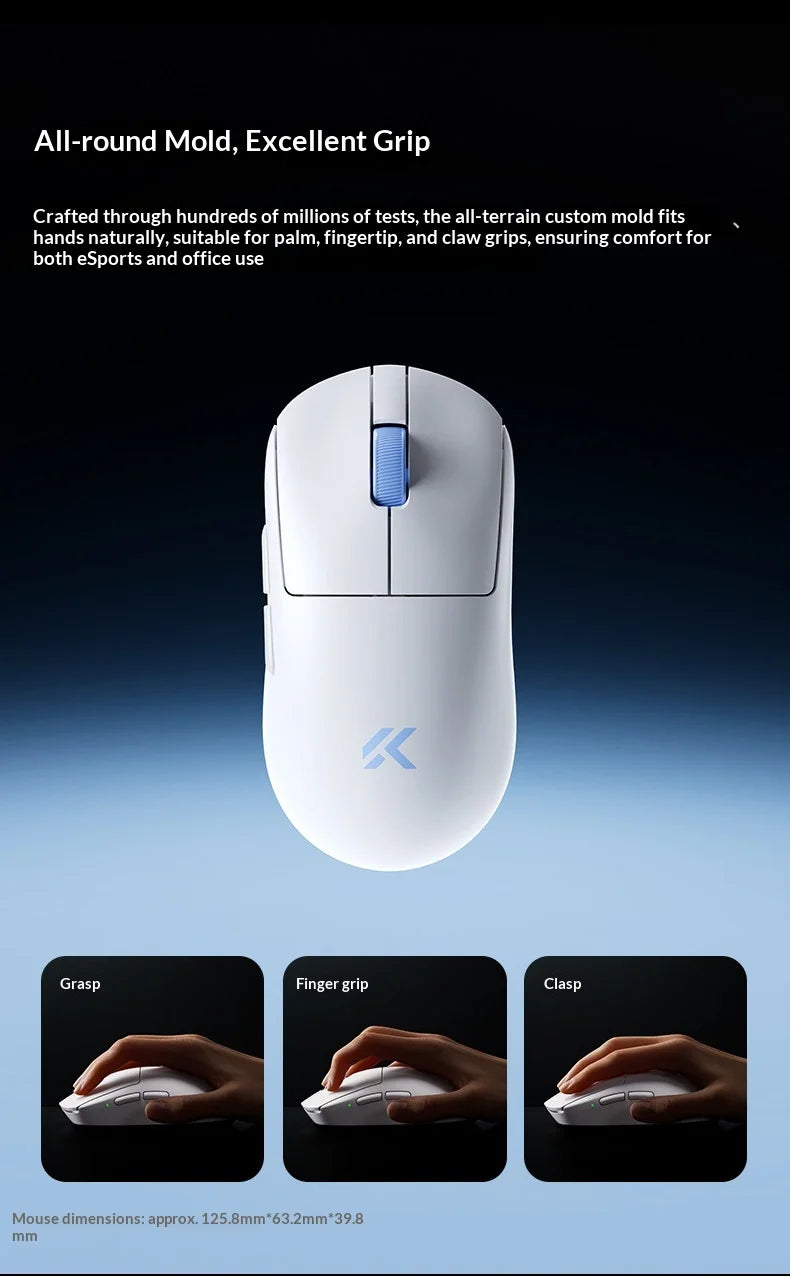 MCHOSE A7 V3 Ultra Gaming Mouse PAW3955Ti Super Sensor 20000FPS Tracking Accuracy 8kHz Polling Rate Low Latency Super Glide
