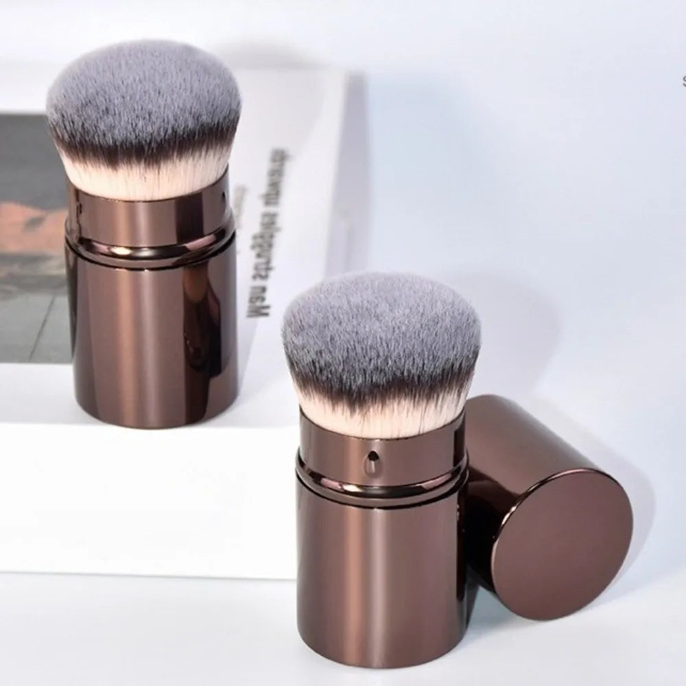 1 PCS Portable Synthetic Hair Retractable Makeup Brush UItra-Soft Flat Angle Powder Brush Makeup Tool Makeup Application