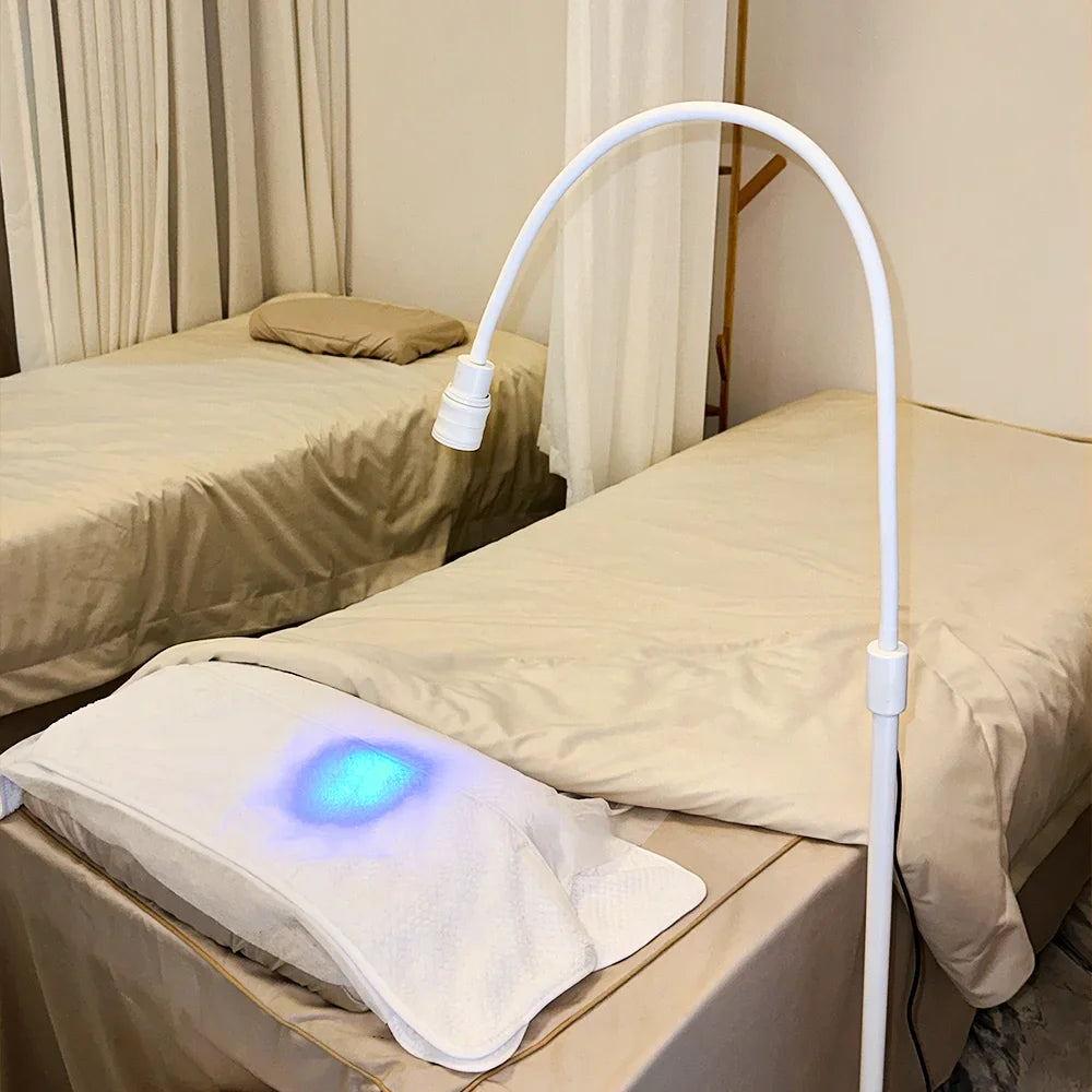 12W LED UV Lamp with Foot Switch Eyelash Extention Gel Curing Floor Lamp Beauty Salon Angle Adjustable Holder Spotlight UV Lamp