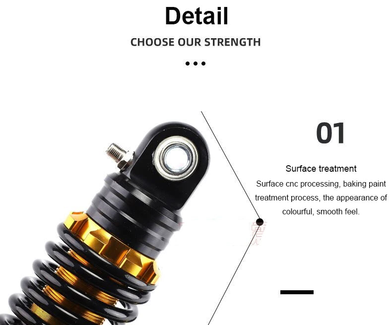 Electric power bicycle modified rear shock absorber real hydraulic damping soft and hard adjustable universal ebike rear shock