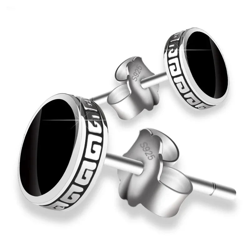 Lihong Personalized 925 Silver Earrings Men'S Single Earrings Street Punk Hip-Hop Jewelry