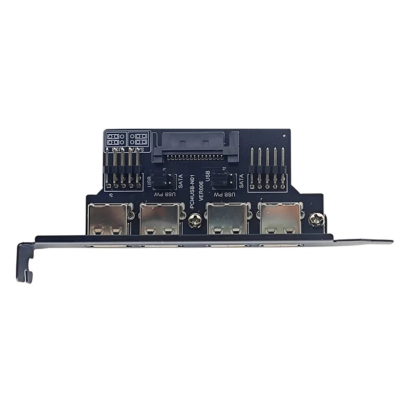 NEW Motherboard 9Pin to 4 Ports USB2.0 Baffle Adapter 30cm Cable USB 2.0 Back Panel Expansion Bracket for Desktop Computer Black