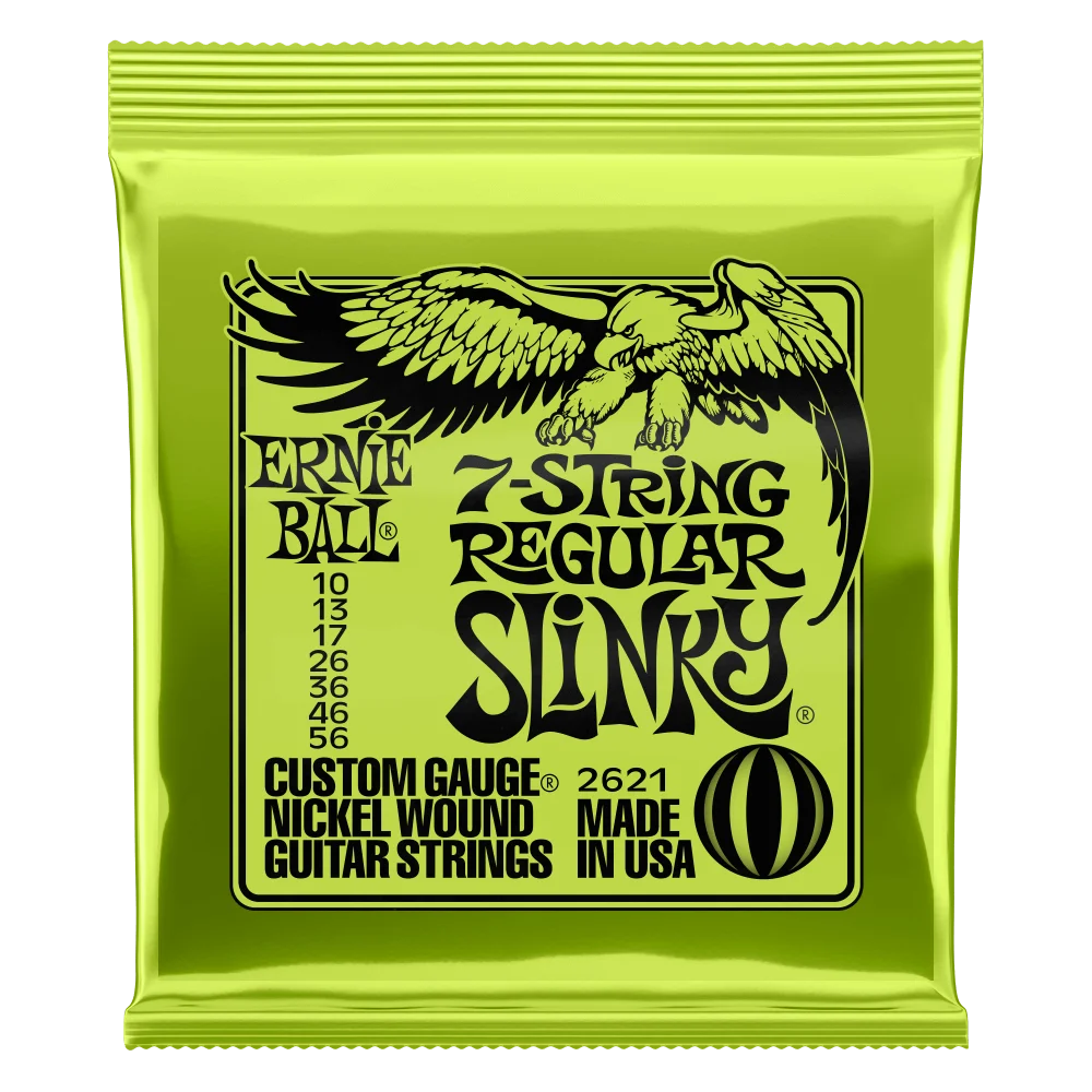 5pc/10pc Ernie Ball Slinky Nickel Wound Electric Guitar Strings – 7-Strings & 8-StringS Available
