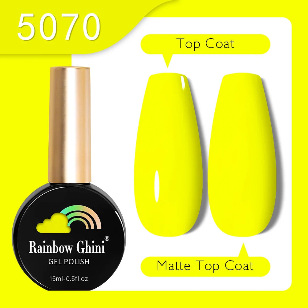 RG 15ML HEMA&TPO FREE Summer Series Fluorescent Gel Polish in Sporty Style Y2K Nail Polish Suitable for Parties Nail Art UV Gel