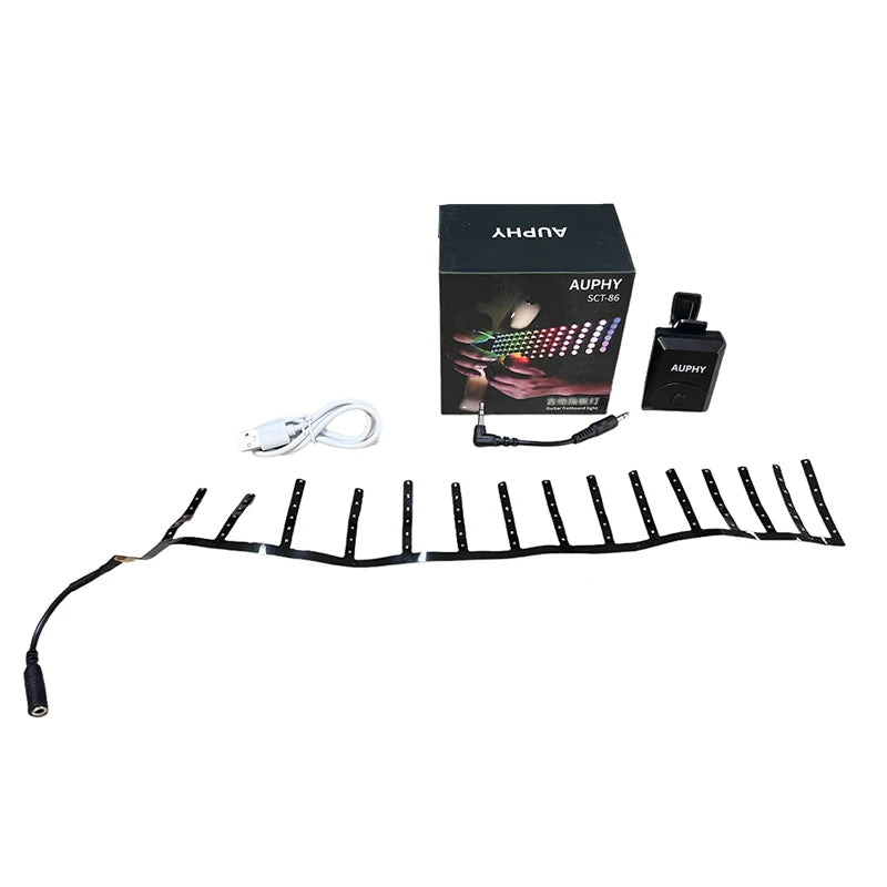 Guitar Fretboard Light with 12 Lighting Modes,Scale Learning System&Rhythm Sync for Party,Street Performance,Live Streaming
