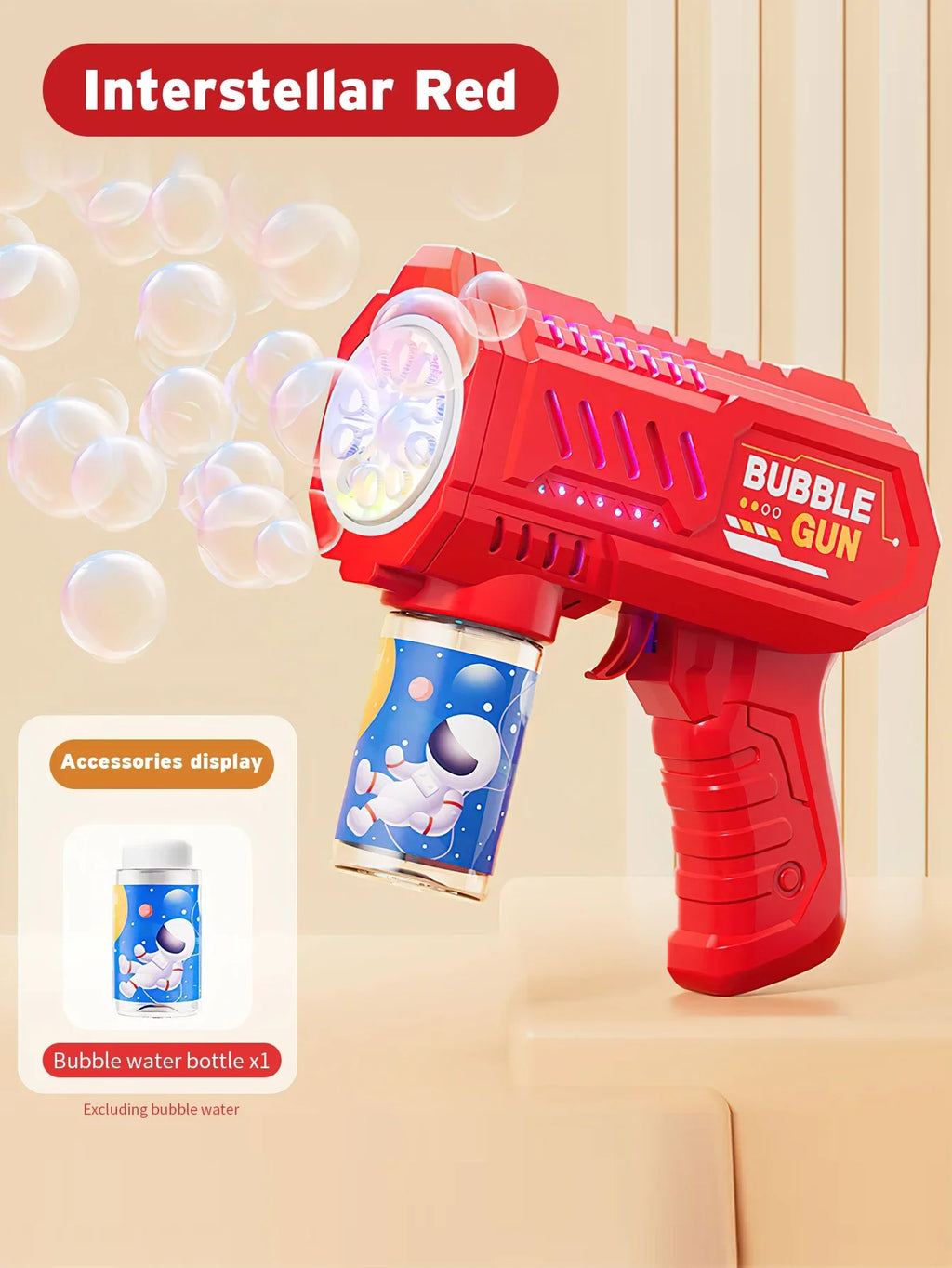 Fully Automatic Bubble Gun Rocket Bubbles Machine Automatic Blower with Bubble Liquid Toys for Kids Beach Outdoor Bubble Gifts