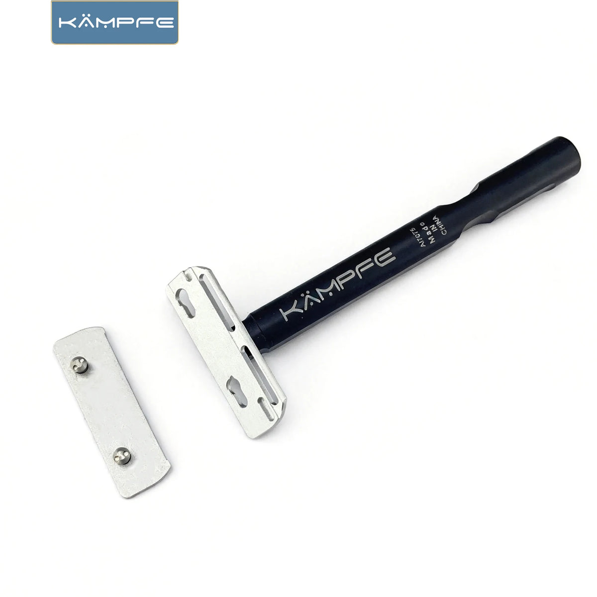KAMPFE Shaving Kit Manual Safety Razor with Stand Classic CNC machined Razor Gift for Father