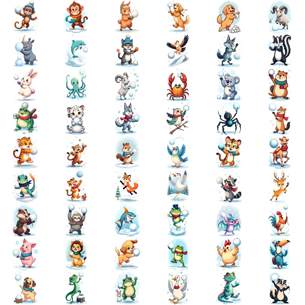 54pcs Temporary Tattoo Cartoon Axolotl Waterproof Long-lasting Body Stickers Cute Axolotl Cartoon For Arms
