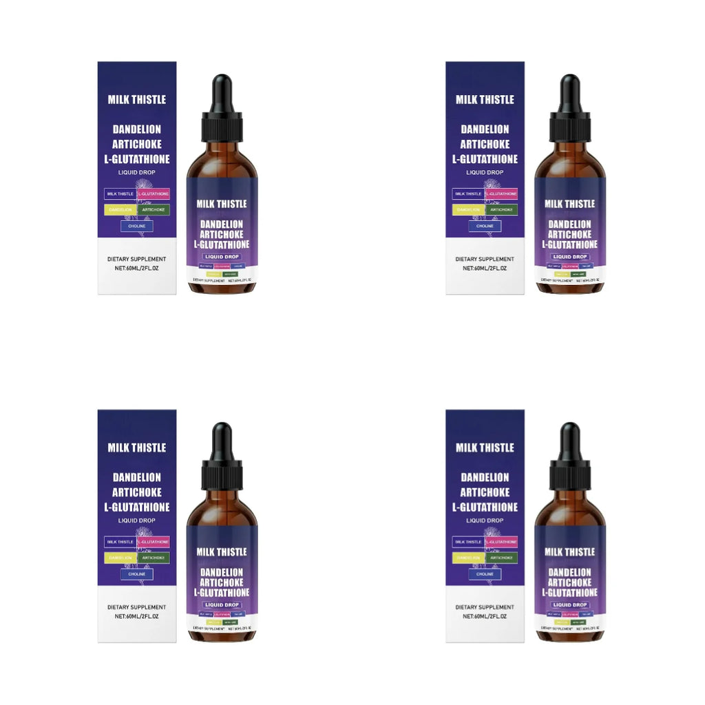 Milk Thistle+Choline Liquid Drops with L-Glutathione and Ginger for Liver Metabolic Function and Bile Flow 60 ML