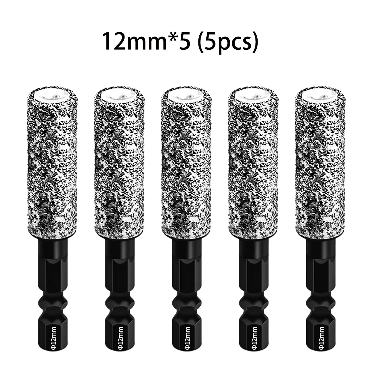 5Pcs 6-12mm Dry Drill M14 Thread Brazing Hole Saw Set For Drilling Holes Porcelain Tiles Marble Vitrified Tile Drill Bits Tools