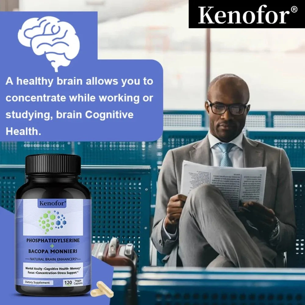 Phosphatidylserine Supplement Capsules, Improves Brain Function, Enhances Focus and Memory