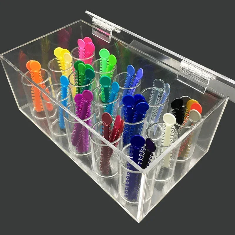 Dental Orthodontics Ligature Ties Holder Organizer Multifunctional Box for Rubber Bands
