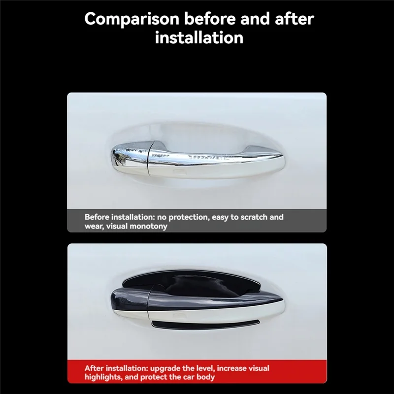 UI-RHD Exterior Door Handle Trim Cover For Mercedes-Benz A/B/C/ E/GLC/GLB/GLE/GLS/CLA/GLA-Class Door Handle Pull Stickers