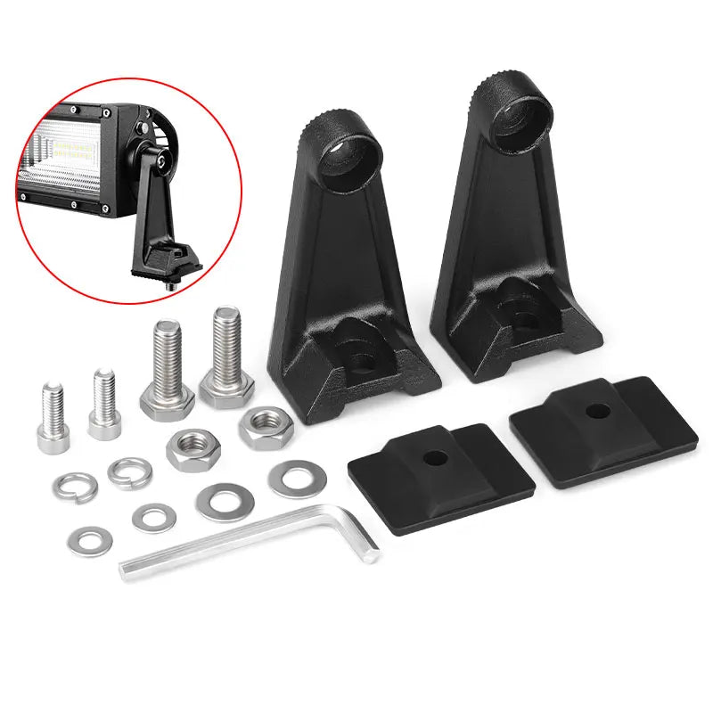 LED Light Bar Side Mounting Bracket Head Foglamp Mount Bracket Holder Bracket For Jeep 4x4 4WD Truck Offroad Car ATV UTV Tractor