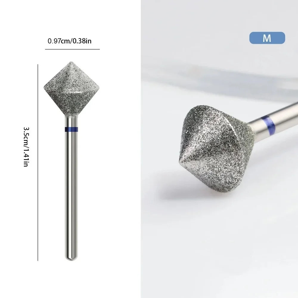 1Pcs Diamond Nail Drill Bits Rotary Cuticle Clean Burr 3/32" Manicure Bit Drill Machine Accessories 2028