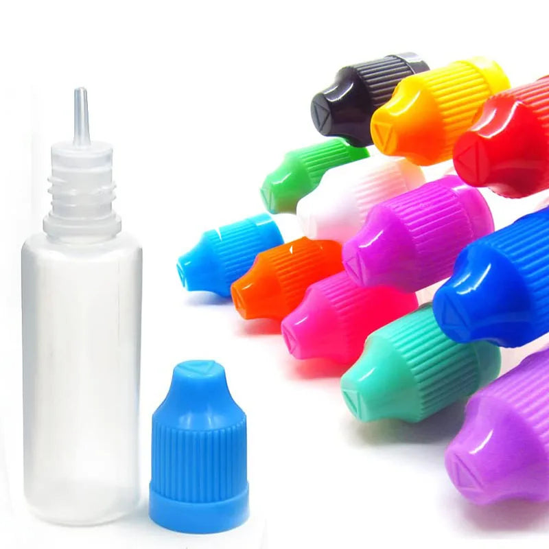 10pcs 3ml-120ml Plastic Dropper Bottles Empty Squeeze Liquid Eye Dripper Containers with Child Resistant Cap Travel Sample Vials