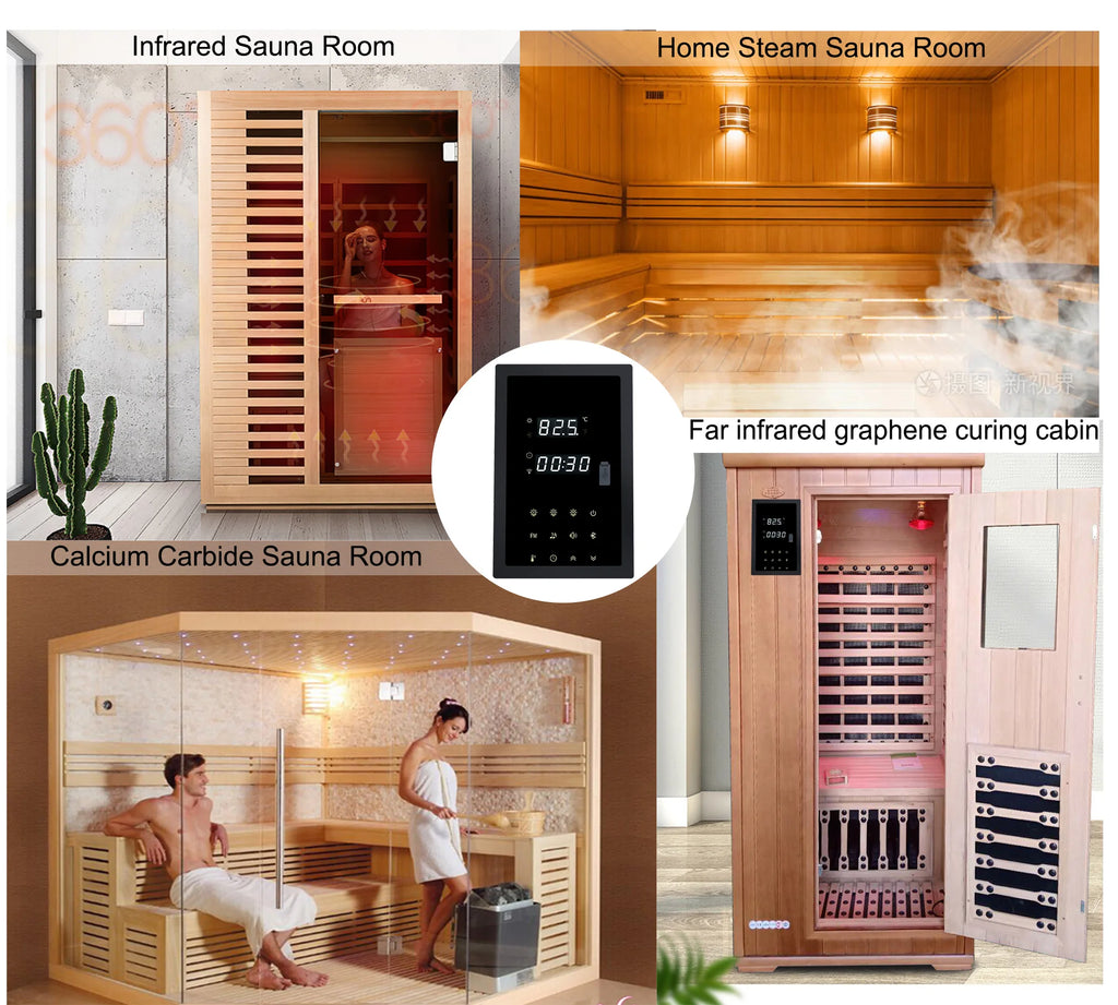 WIFI Music Bluetooth Sauna Heater Control Kit for Multifunctional 220V/380V Switch Panel Work Sauna Room Temperature Adjustment
