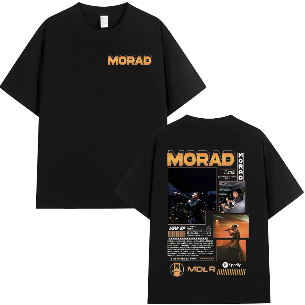 Rapper Morad M.D.L.R Graphic T Shirts Men Women Fashion Vintage T-shirt Cotton Casual Oversized Short Sleeve T-shirts Streetwear