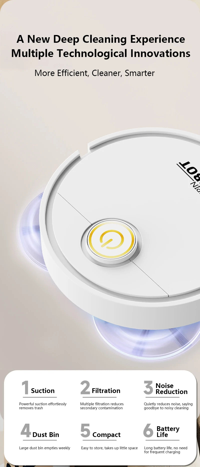 3-in-1 Automatic Sweeping Robot Sweep Vacuum Cleaner Mopping Floor USB Rechargeable Mini Cleaner Home Cleaning Machine