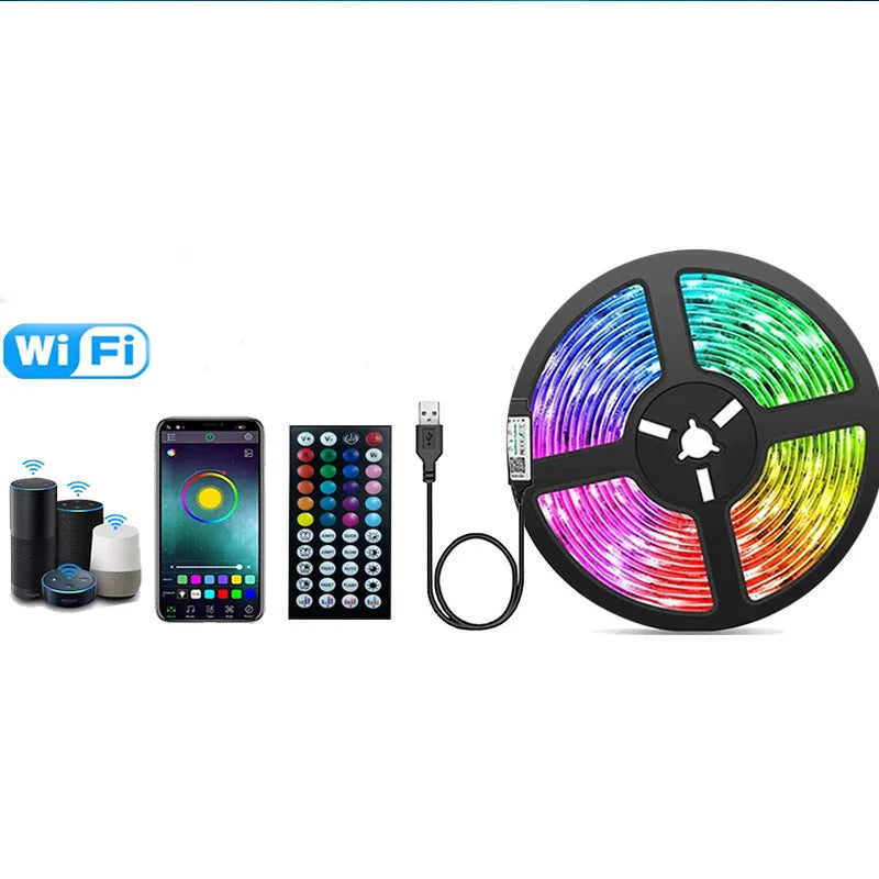 LED Strip Lights RGB 3535, 5V 1M-30M, 16 million colors, RGB, LED Strip Lighting Music Sync, Color Changing for Party Home