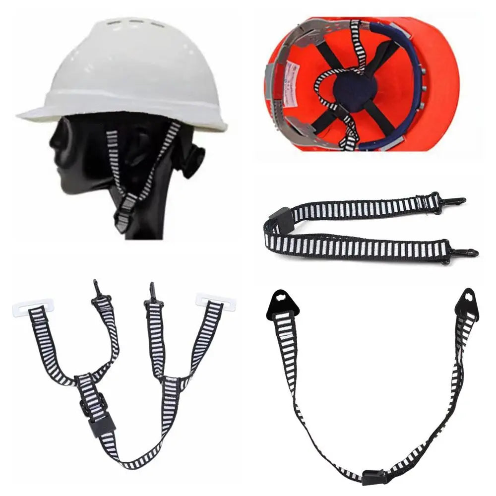 Black&white Safety Helmet Strap Tool D Shape Y Shape Plastic Lock Buckles Mandibular Girdle Accessories Universal Helmet Belt