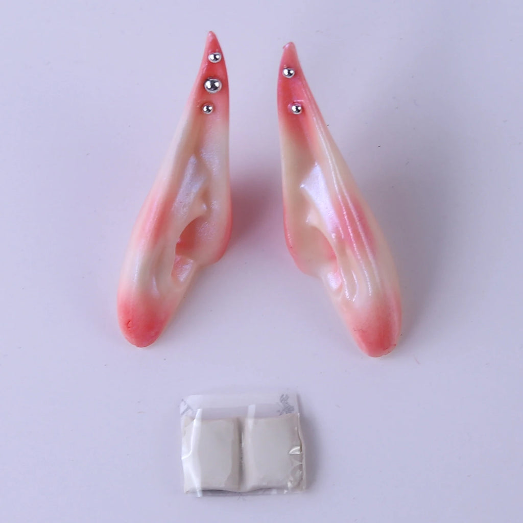 Blyth 1/6 Doll Ear: Hand-painted Ears with Rhinestone Texture and Openwork Design DIY Accessories for 30 cm Dolls