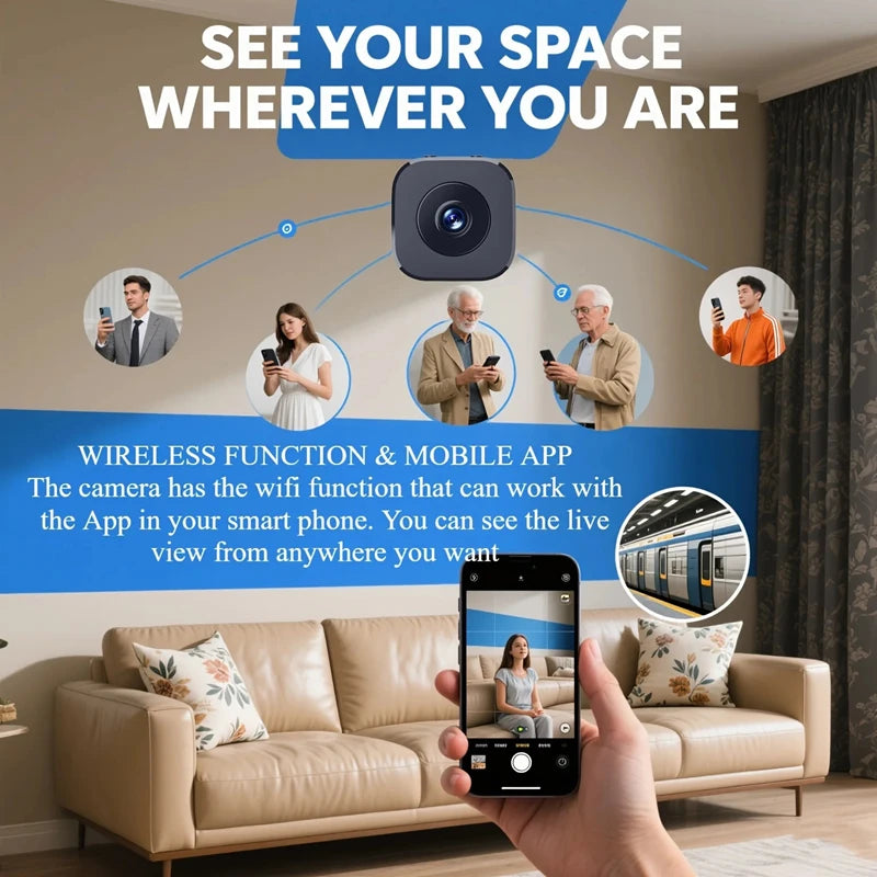 Lenovo 4K Full HD Wifi Smart Camera Mini Security Surveillance Camera Dual Way Audio Motion Detection Infrared Night Vision Cam