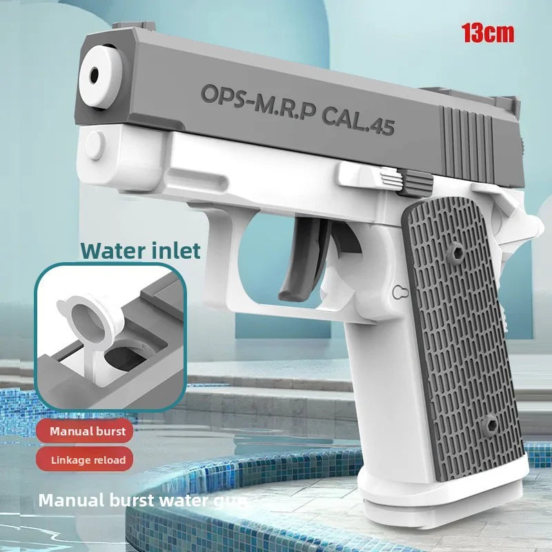 @Space Electric Water Gun Energy Ring Burst Transformation LED Lights Large Capacity Full Auto Continuous Fire Squirt Gun Toy