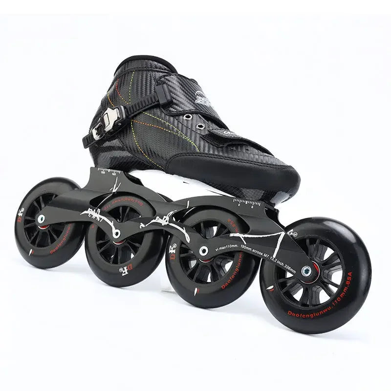 Speed Skating Shoes Professional Racing Roller Skating Shoes Large Wheel Speed Carbon Fiber Skating Shoes for Adults and Children