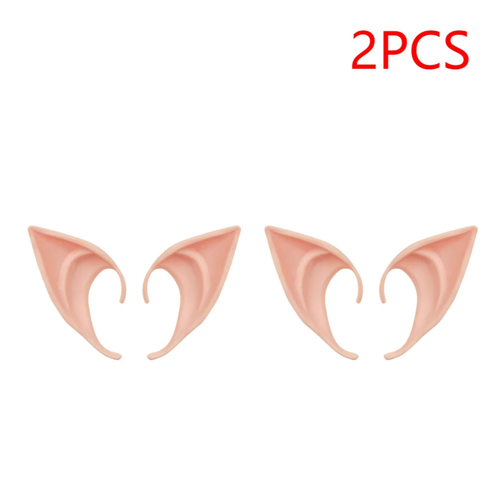 1-20pair Mysterious Angel Elf Ears Artificial Latex Ears for Halloween Decor Fairy Cosplay Costume Masquerade Accessories