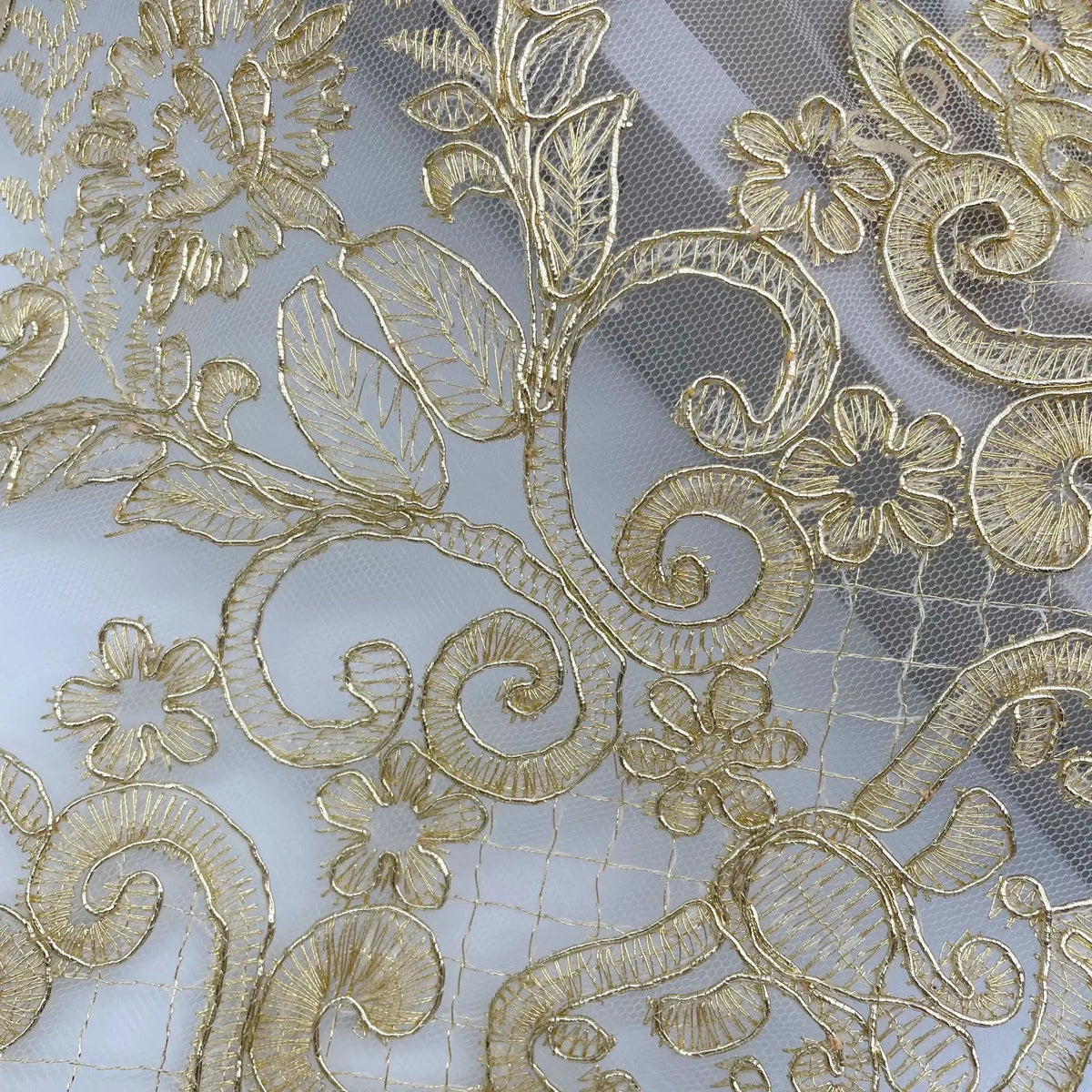 1yard Gold Thread Cord Embroidery Lace Trims Dress Home Textile Lace Dance Clothes Curtain Clothing Accessories 31cm wide
