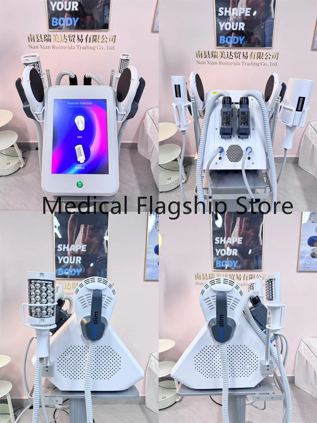 2 IN 1 200HZ EMS Roller Slimming Cellulite Reduction Inner Ball Roller 360 Degree Infrared Vacuum Roller Massage Beauty Machine
