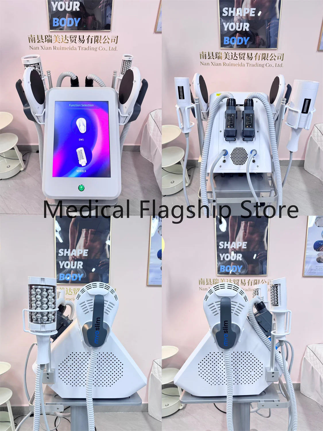 2 IN 1 200HZ EMS Roller Slimming Cellulite Reduction Inner Ball Roller 360 Degree Infrared Vacuum Roller Massage Beauty Machine